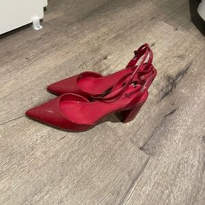 Vintage Marc Fisher Red Pointed Toe Heels - Size 7.5